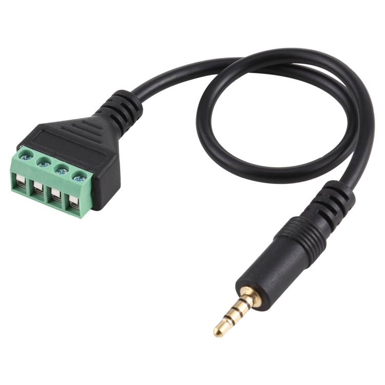 PC5327.jpg Terminales enchufables de 3,5 mm macho a 4 pines Conector sin soldadura Cable adaptador de conexión sin soldadura, Longitud: 30 cm - Imagen 1