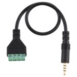 Terminales enchufables de 3,5 mm macho a 4 pines Conector sin soldadura Cable adaptador de conexión sin soldadura, Longitud: 30 cm - Imagen 3