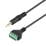 Terminales enchufables de 3,5 mm macho a 4 pines Conector sin soldadura Cable adaptador de conexión sin soldadura, Longitud: 30 cm - Imagen 4
