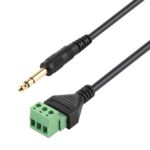 Terminales enchufables macho de 6,35 mm a 3 pines Conector sin soldadura Cable adaptador de conexión sin soldadura, Longitud: 30 cm - Imagen 4