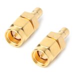 2 PCS SMA Macho a SMA Macho DAB Conector de antena de radio digital