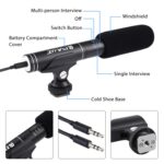 PULUZ Micrófono de escopeta de vídeo condensador de entrevista profesional con cable de audio de 3,5 mm para videocámara DSLR y DV - Imagen 2