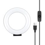 PULUZ 4,7 pulgadas 12 cm superficie curva USB luz blanca anillo LED Selfie belleza Vlogging fotografía luces de vídeo, 4.7 inch