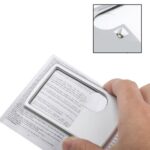 1 lupa de joyería con diseño de tarjeta de crédito iluminada por LED 6X / 3X (plata)