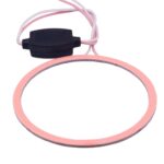 80mm 5W 180LM Angel Eyes Círculos Luces LED COB para faros de coche para vehículos, DC 12-24V, 80mm Pink Light - Imagen 2