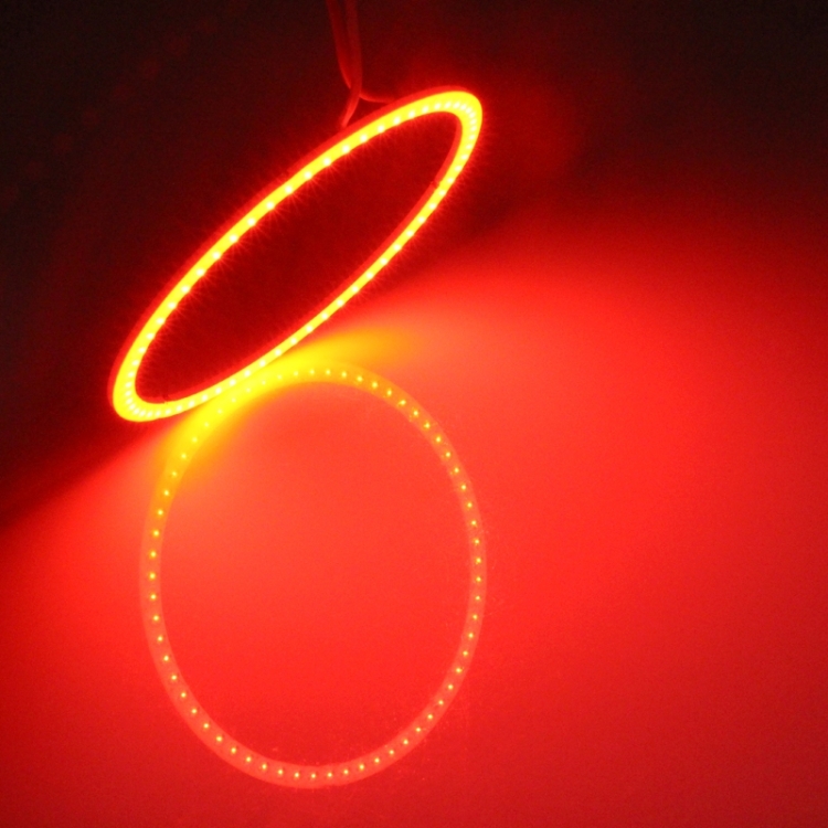 S-CMS-0584R.jpg 80mm 5W 180LM Angel Eyes Círculos Luces LED COB para faros de coche para vehículos, DC 12-24V, 80mm Red Light - Imagen 1