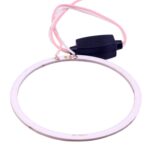 80mm 5W 180LM Angel Eyes Círculos Luces LED COB para faros de coche para vehículos, DC 12-24V, 80mm Red Light - Imagen 4