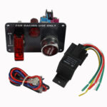 Panel de interruptor de encendido de arranque abatible de fibra de carbono y accesorios para carreras deportivas (DC 12V) - Imagen 4
