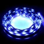 5 PCS 1.7W 60 LED 3528 SMD Luz de tira de coche flexible impermeable, DC 12V, Longitud: 1m, Blue Light