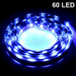 5 PCS 1.7W 60 LED 3528 SMD Luz de tira de coche flexible impermeable, DC 12V, Longitud: 1m, Blue Light - Imagen 2