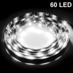 5 PCS 1.7W 60 LED 3528 SMD Luz de tira de coche flexible impermeable, DC 12V, Longitud: 1m, White Light - Imagen 2