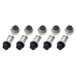 Conector de zócalo de enchufe de aviación GX16 de DIY 16mm (5 piezas en un paquete, el precio es para 5 PCS) (Plata)