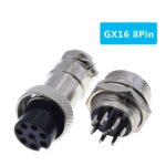 Conector de zócalo de enchufe de aviación GX16 de DIY 16mm (5 piezas en un paquete, el precio es para 5 PCS) (Plata) - Imagen 2
