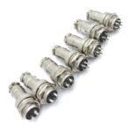 Conector de zócalo de enchufe de aviación GX16 de DIY 16mm (5 piezas en un paquete, el precio es para 5 PCS) (Plata) - Imagen 3