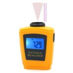 Mini medidor de distancia ultrasónico con puntero láser (naranja)