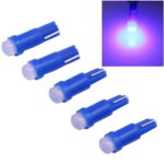 5 PCS T5 0.5W 20LM 1 LED COB LED Bombilla de luz de instrumento Luz de tablero para vehículos, DC 12V