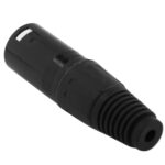 Adaptador de conector de micrófono de enchufe macho XLR de 3 pines (negro) - Imagen 3