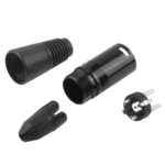 Adaptador de conector de micrófono de enchufe macho XLR de 3 pines (negro) - Imagen 4
