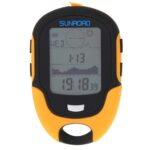 Altímetro digital LCD multifunción SUNROAD con brújula, barómetro, termómetro, higrómetro, pronóstico del tiempo, linterna LED y reloj