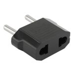 Adaptador de cargador de enchufe de EE. UU. a UE de 4 piezas, adaptador de corriente de viaje con enchufe europeo (negro) - Imagen 2