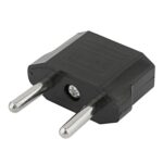 Adaptador de cargador de enchufe de EE. UU. a UE de 4 piezas, adaptador de corriente de viaje con enchufe europeo (negro) - Imagen 3