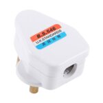 Adaptador de corriente para viaje con enchufe de alimentación, enchufe británico (blanco) - Imagen 4