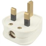 Adaptador de corriente de viaje con enchufe del Reino Unido (blanco)