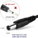Enchufe europeo de alta calidad AC 100-240V a DC 6V 2A Adaptador de corriente, puntas: 5,5 x 2,1 mm, longitud del cable: 1,1 m (negro) - Imagen 3