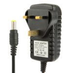 Enchufe británico de alta calidad AC 100-240V a DC 9V 2A Adaptador de corriente, puntas: 5,5 x 2,1 mm, longitud del cable: 1 m