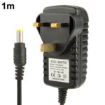Enchufe británico de alta calidad AC 100-240V a DC 9V 2A Adaptador de corriente, puntas: 5,5 x 2,1 mm, longitud del cable: 1 m - Imagen 2