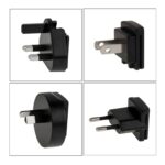 Enchufe europeo 4 en 1 + enchufe estadounidense + enchufe británico + enchufe australiano Adaptador de corriente CA 100-240 V a CC 12 V 3 A, puntas: 5,5 x 2,1 mm, longitud del cable: aproximadamente 1,2 m, EU+US+UK+AU Plug - Imagen 3