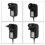 Enchufe europeo 4 en 1 + enchufe estadounidense + enchufe británico + enchufe australiano Adaptador de corriente CA 100-240 V a CC 12 V 3 A, puntas: 5,5 x 2,1 mm, longitud del cable: aproximadamente 1,2 m, EU+US+UK+AU Plug - Imagen 4