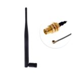 1 juego RP-SMA Macho 868 MHz Antena de enrutador inalámbrico + 15 cm RP SMA Hembra a IPX 1.13 Cable - Imagen 4