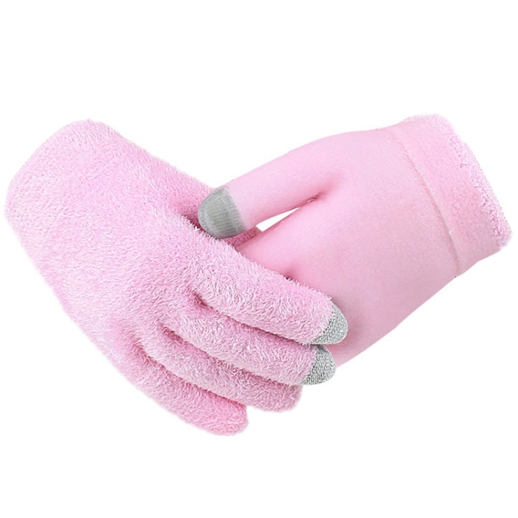 SPT0122.jpg 2 PCS Guantes de pantalla táctil de hilo de plumas para guantes de mano al aire libre (rosa) - Imagen 1