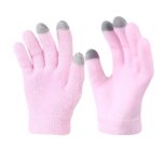 2 PCS Guantes de pantalla táctil de hilo de plumas para guantes de mano al aire libre (rosa) - Imagen 2