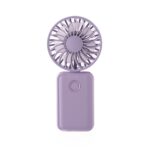 F458 Con cuerda para el cuello Verano 3 velocidades Mini ventilador de mano plegable ajustable, F458 (Purple)