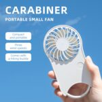 F12 3 velocidad del viento ventilador de refrigeración de verano al aire libre hebilla colgante Mini ventilador de mano, F12 (Pink) - Imagen 2
