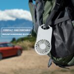 F12 3 velocidad del viento ventilador de refrigeración de verano al aire libre hebilla colgante Mini ventilador de mano, F12 (Pink) - Imagen 3