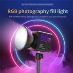 Lámpara de escenario RGB C60R de 60 W, luz de relleno COB para fotografía y video profesional, EU Plug - Imagen 4