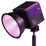 Lámpara de escenario RGB C60R de 60 W, luz de relleno COB para fotografía de vídeo profesional con 8 baterías, US Plug