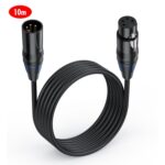 JUNSUNMAY 4 Pin XLR Male to Female Headphone Audio Adapter Cable, 10m