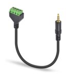 Cable de conexión Balum JUNSUNMAY de 3,5 mm macho a bloque de terminales de audio estéreo de 4 pines, longitud: 30 cm