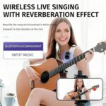 Sistema de micrófono de solapa inalámbrico 4 en 1 con reducción de ruido y transmisión UHF para iPhone y Android - Imagen 3