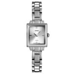 SKMEI 1407 Reloj de moda de negocios con diamantes Reloj de cuarzo de aleación de zinc cuadrado delicado y elegante para mujer, Rose Gold, Silvery - Imagen 3