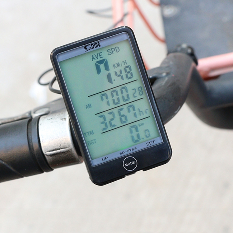 SYA009353.jpg SUNDING SD-576A Bicicleta impermeable Ciclismo Odómetro Cronómetro LED Velocímetro digital Reloj - Imagen 1