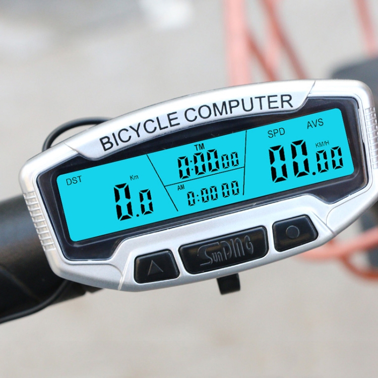 SYA009380.jpg SUNDING SD-558A Ordenador de bicicleta Cronómetro con cable Velocímetro de bicicleta Odómetro digital Cronómetro de retroiluminación LCD a prueba de lluvia - Imagen 1