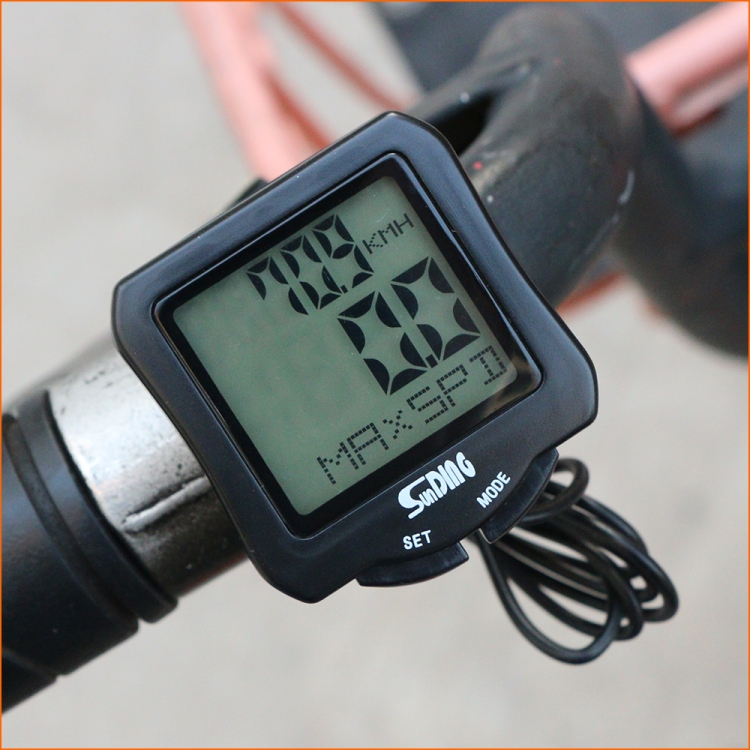 SYA009499.jpg SUNDING SD-570 Velocímetro de bicicleta Ordenador de ciclismo Pantalla digital LCD Odómetro a prueba de agua Velocímetro Cronómetro - Imagen 1