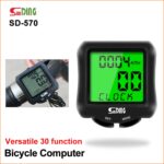 SUNDING SD-570 Velocímetro de bicicleta Ordenador de ciclismo Pantalla digital LCD Odómetro a prueba de agua Velocímetro Cronómetro - Imagen 3
