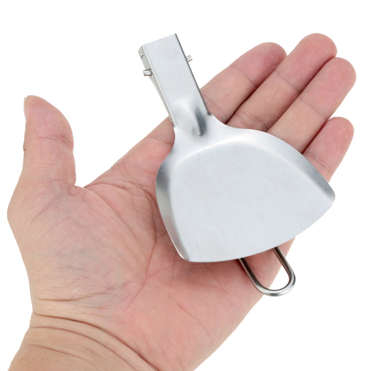 TBD01001390.jpg Palas de cocina de acero inoxidable para exteriores, utensilios de cocina para picnic, piezas de utensilios de cocina con espátula plegable, vajilla para acampar y senderismo - Imagen 1