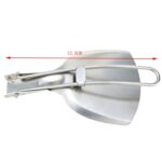Palas de cocina de acero inoxidable para exteriores, utensilios de cocina para picnic, piezas de utensilios de cocina con espátula plegable, vajilla para acampar y senderismo - Imagen 2